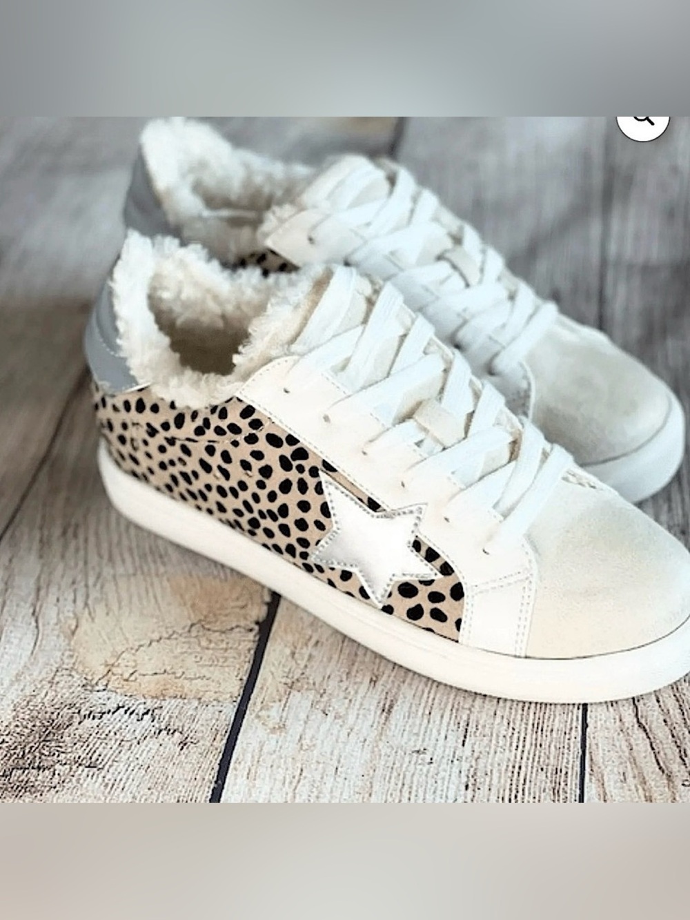 🎉SALE🎉🆕🤎LETS SEE STYLE: Cheetah Star Sneakers SIZE 9